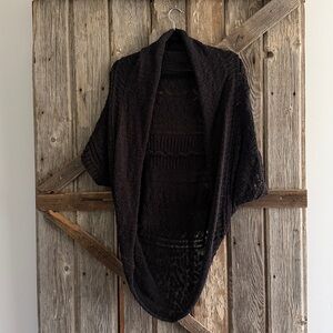 Black Crochet Shrug